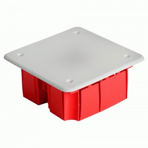 Stekker Коробка монтажная для сплош. стен с крышкой IP20 красный 92x92x45 EBX30-01-1-20-92 49004