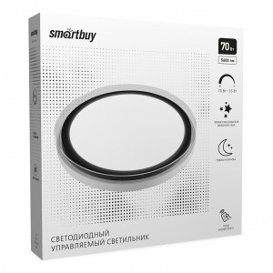 SmartBuy св-к св/д управляемый 70W(5600lm) 2K-4K-6K 395ммx75мм черный/белый IP20 SBL-DIM11-70W