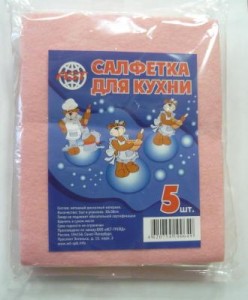 Салфетка д/кухни 30*38см, вискоза, 5шт/уп, цена за уп, цвета в ассорт, AST
