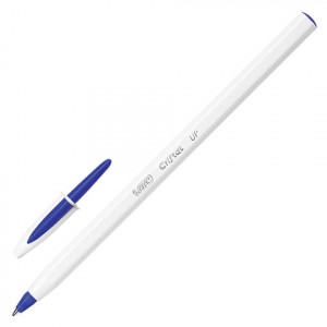 Ручка шарик. BIC "Cristal UP" корпус белый, узел 1,2мм, линия 0,35мм, синяя, 949879 142916