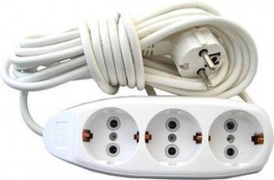 Jett  сет. удл. ПВС 3х0.75 3 роз.  5 м 10А (макс. ток 16A) белый, земля РС-3