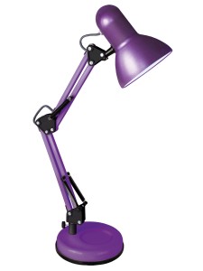Camelion KD-313 C12 св-к настольный 60W E27 металл фиолетовый металлик