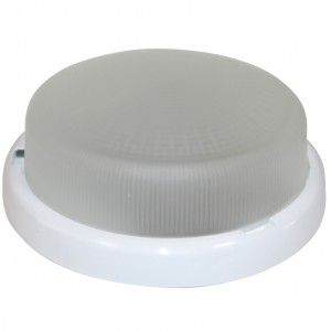 Элетех Раунд св-к настен. LED 12W 6000К d240 стекло проз. мат. корпус пласт. бел. (уп.8 шт, цена за