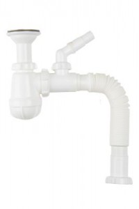 Aquant Сифон д/умывальника 1 1/2х40 с удл.горловиной,с отводом с/м.,г.т.40х50,S0540-35-MR (S0540)