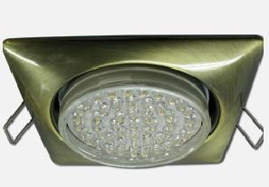 Ecola GX53 H4 Квадрат св-к встр Черненая бронза 41x107 FN53S4ECB