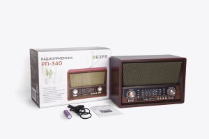 Радиоприемник БЗРП РП-340, УКВ 64-108МГц, бат.4xR20,220V, DC5В, акк 1200mAh,BT/USB/microSD/AUX,11515
