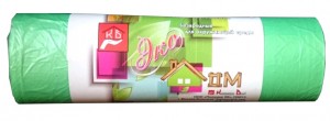 Мешки для мусора Экодом 60л/20шт, 6мк, ПНД, рулон, зеленые, арт.1749 Концепция Быта