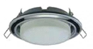 Ecola GX53 H4 св-к  2 цв.Серебро-черный хром-серебро 38x106 FL53H4ECB