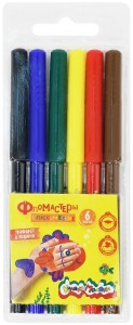 Фломастеры Каляка-Маляка классические 6 цв. кругл. корп. легкосмываемые круглая блист. упак.