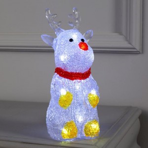 Свет-д фигура«Оленёнок» 7x25x7 см, акрил, 10LED, бат ААx2 , свеч белое Luazon