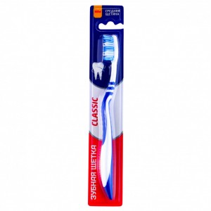 Зубная щетка Classic  средняя жесткость Rendall 478R-C-1 (12!)