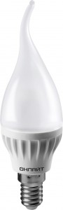 ОНЛАЙТ свеча на ветруFC37 E14 8W(600lm)4000K4K130х37 OLL-FC37-8-230-4K-E14 (10!)61198