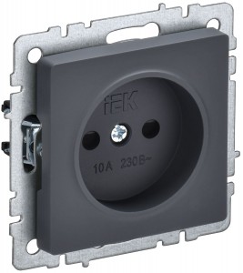 IEK BRITE мех. роз. СУ 1 мест. 10А графит (шторки) РСш10-2-БрГ BR-R13-10-K53