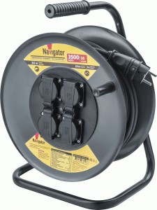 Navigator Силовой удлинитель на катушке NPE-RM-04-30-E-IP44-3х1.5 4 гн. c/з КГ 30м 93894