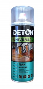 Лак аэрозоль 520мл алкид атмосферост. МАТОВЫЙ арт.DTN-A07569 Deton Universal