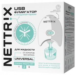 Электрофумигатор USB д/жидкости От комаров NETTRIX Universal 02-160