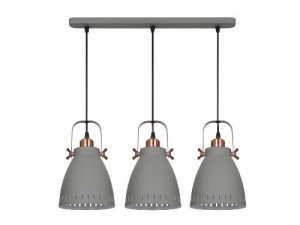 Camelion LOFT PL-428S-3  С73  серый + медь (Светильник подвесной New York,  3х E27, 60Вт, 230В, мета