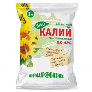 Калий БЕЗХЛОРНЫЙ 1кг (гранулы) удобрение Пермагробизнес