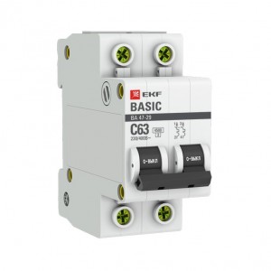 EKF Basic автоматический выкл. ВА47-29 2P 20А хар-ка C 4,5кА mcb4729-2-20C