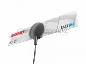 Антенна комнатная REXANT RX-257 (ДМВ,DVB-T/T2) активная, 33db, система шумоподавления 34-0257
