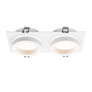 WOLTA св-к встраиваемый LUCE двойной IP20 под лампу GX53 Белый  220x110x45 WH WDL-GX53/06W-02