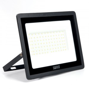 Saffit прожектор св/д 100W(9000lm) 2835SMD 4000K 4K 210х180х32мм черный IP65 SFL90-100 55230