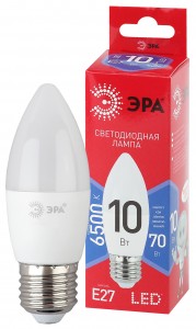 ЭРА ECO свеча B35 E27 10W(800lm) 6500K 6K 100х37 B35-10W-865-E27 5796