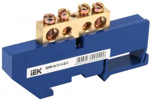 IEK шина N "Ноль" (нул.) на DIN-изол ШНИ-8х12-4-Д-С