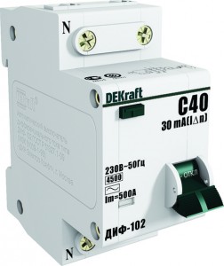 Schneider DEKraft авт. выкл. диф. тока ДИФ-102 1P+N 10А/30мА эл. УЗО тип AC 4,5кА 16002 (6!)