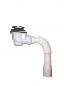 Aquant Сифон для душевого поддона 11/2"х50/60мм, гиб.тр.40х40/50, клик-клак,h 67-73мм,хром,V415-7-MR