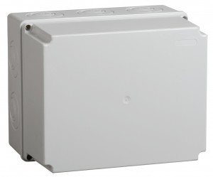 IEK коробка КМ41274 распред. ОУ 240х195х165 мм IP55 (RAL7035, кабельные вводы 5 шт)