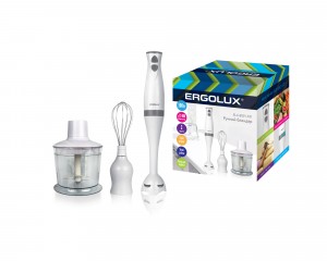 Блендер ERGOLUX ELX-BS01-C31 500W, 2 скорости+турбо режим, блендер/миксер/чоппер  84164