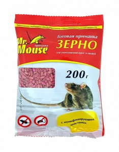 От грызунов приманка зерно 200гр. пакет арт.M-938 Mr Mouse
