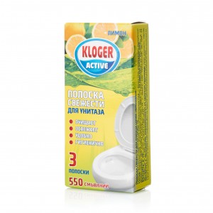 Полоски чистоты для унитазов 10гр.*3шт Лимон Kloger GK4083 (9!)