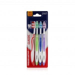 Зубная щетка Rendal  Classic 3+1 средней жесткости арт.478R-C-3+1