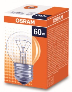 OSRAM P E27 60W шар прозрачная 4008321666253