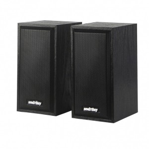Акустическая система 2.0 SmartBuy ONE, дерево, 6 W, питание от USB, черная (SBA-101)/20