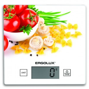 Весы кухон. эл. ERGOLUX ELX-SK01-С36 Паста/томаты, до 5 кг, 15*15cм, ЖК дисплей, 1xCR2032 1865