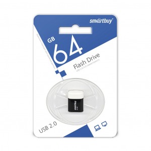 Флэш-диск (флэшка) USB UFD Smartbuy 64GB LARA Black (SB64GBLARA-K)