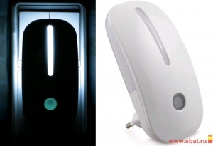 СТАРТ ночник NL 6LED 1W 2700K "Мышка" 220V, фотосенсор 110x55x70