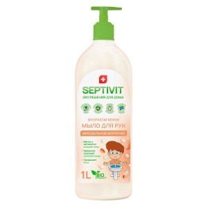 Мыло  жидкое Миндальное Молочко 1л SEPTIVIT 182