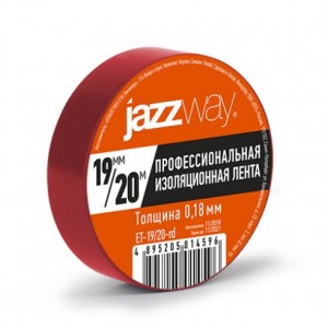 Изолента ПВХ Jazzway 19x20  красная (100!)