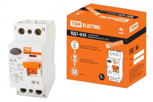 TDM ВД1-63S 2P устройство защитного отключения УЗО 32А 100мА SQ0203-0054