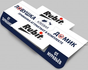 От тараканов и муравьев ловушка клеевая ДОМИК 1шт (15гр.) Rubit