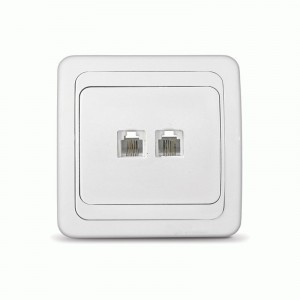 UNIVersal Валери роз. телеф. СУ 2 мест. бел. (керам. осн., RJ11) В0134