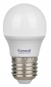 General Шар P45 E27 20W(1200lm) 2700K 2K 45x80 пластик/алюм GLDEN-G45F-20-230-E27-2700 661485