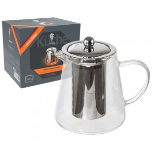 Чайник заварочный AROMA, 750мл, боросилик.стекло 8247 Leonord