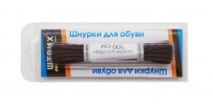 Шнурки 75 см. круглые средние с пропиткой КОРИЧНЕВЫЕ Штрих, арт.91870323