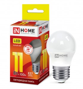 ASD/inHome VC шар P45 E27 11W(990lm) 3000К 3K 89x45 (без пульсации) 0600
