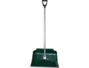 ЛОПАТА снеговая "Американка-4" 500х430х0,8 п/оцинк. ковш, АЛЮМ. черенок, V-ручка, алюм. наконечник